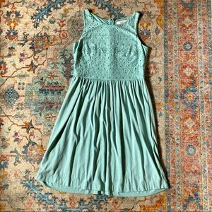 Teal, Eyelet, Loft Dress
